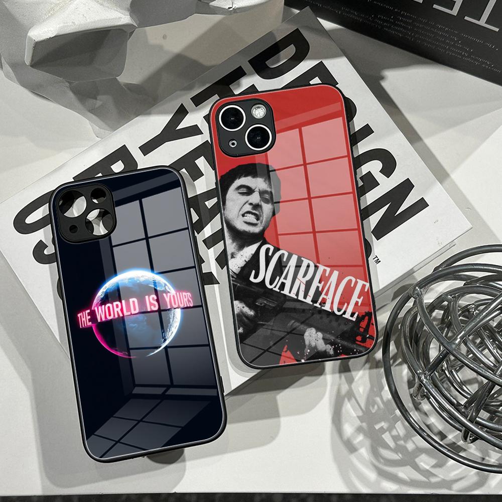 Movies - เคสโทรศัพท์ลายหนังส์ S-Scarface 1983 Pacino พร้อมกระจกกันรอย สำหรับ