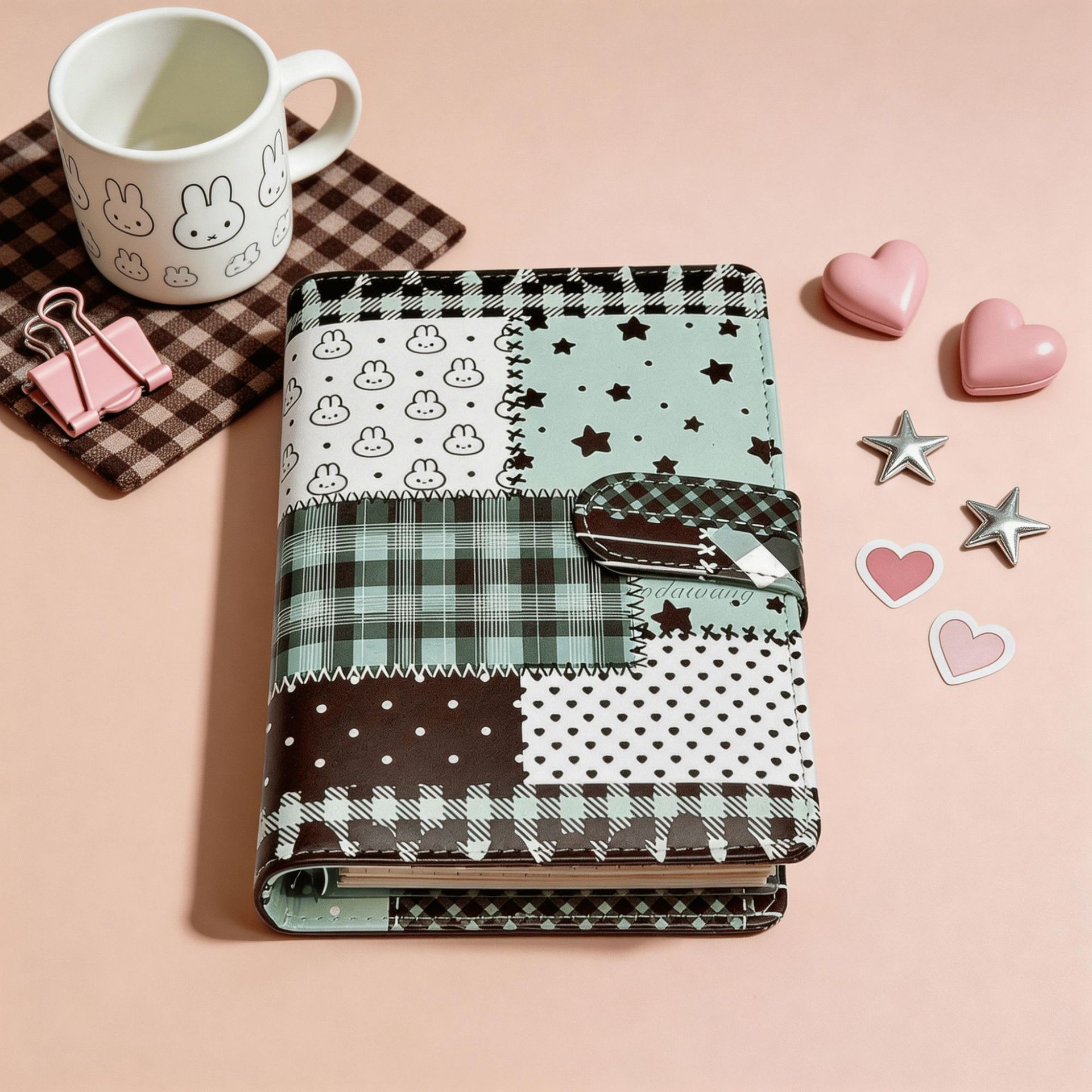 Blank Sheet Music Notebook - สมุดโน้ตแบบสันเย็บสีเขียว A6 สมุดโน้ตแบบถอดได้ PU สำหรับนักเรียน พกพาสะดวก
