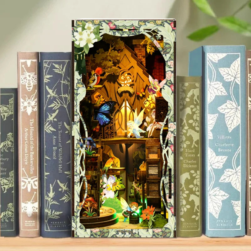 ชุดประกอบโมเดลหนังสือ 3 มิติ ท - Diy Wooden Book Nook Kit Shelf Insert บทวิจารณ์และราคา