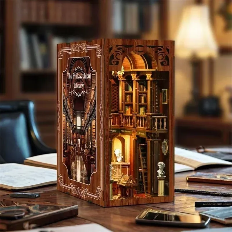 ชั้นวางหนังสือสไตล์วิทยาศาสตร์ - Diy Wooden Book Nook Kit Shelf Insert บทวิจารณ์และราคา
