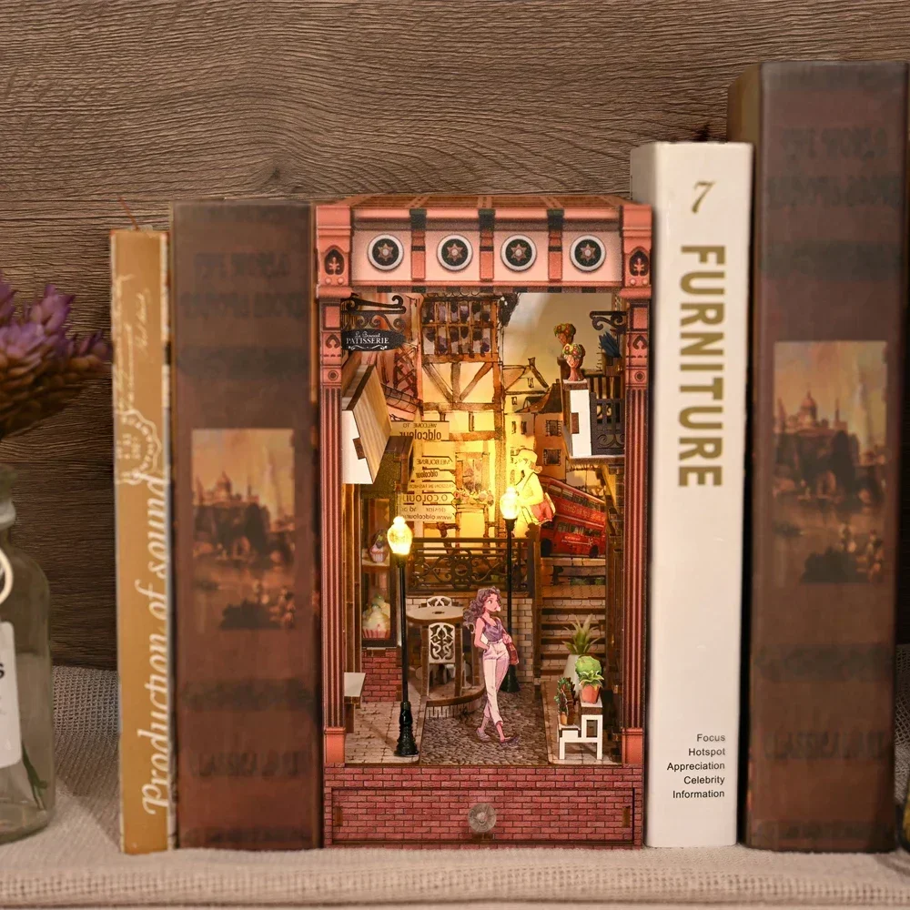 ชุดประกอบชั้นวางหนังสือไม้สไตล - Diy Wooden Book Nook Kit Shelf Insert บทวิจารณ์และราคา