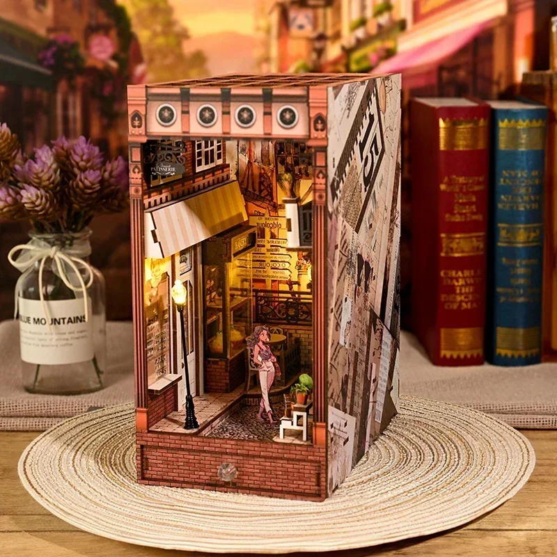 ชุดประกอบชั้นวางหนังสือไม้สไตล - Diy Wooden Book Nook Kit Shelf Insert บทวิจารณ์และราคา