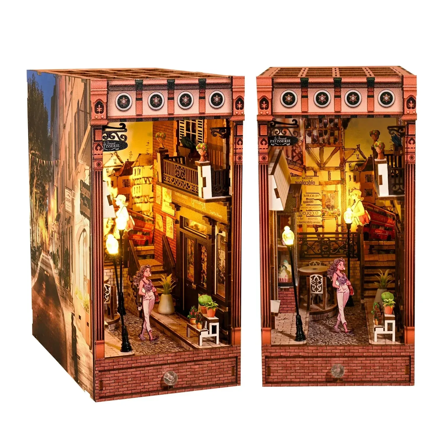 ชุดประกอบชั้นวางหนังสือไม้สไตล - Diy Wooden Book Nook Kit Shelf Insert บทวิจารณ์และราคา