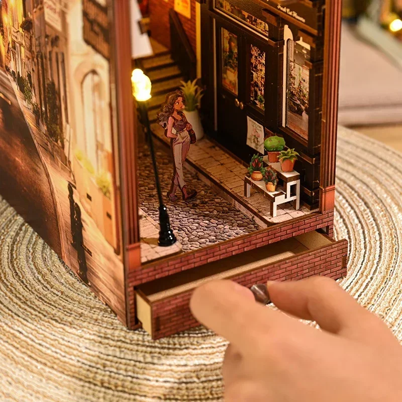 ชุดประกอบชั้นวางหนังสือไม้สไตล - Diy Wooden Book Nook Kit Shelf Insert บทวิจารณ์และราคา