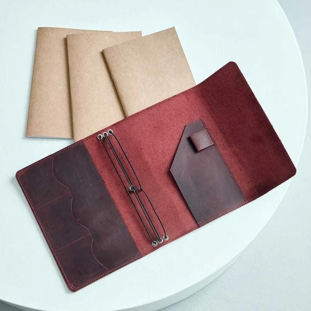 สมุดโน้ตวินเทจ A5 แบบแยกแผ่นได - Vintage Leather Journal Notebook บทวิจารณ์และราคา