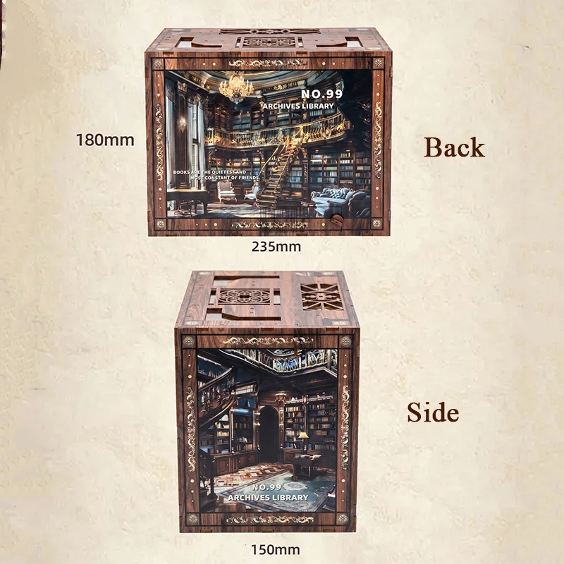 ชุดโมเดล 3 มิติ พร้อมไฟ ตกแต่ง - Diy Wooden Book Nook Kit Shelf Insert บทวิจารณ์และราคา