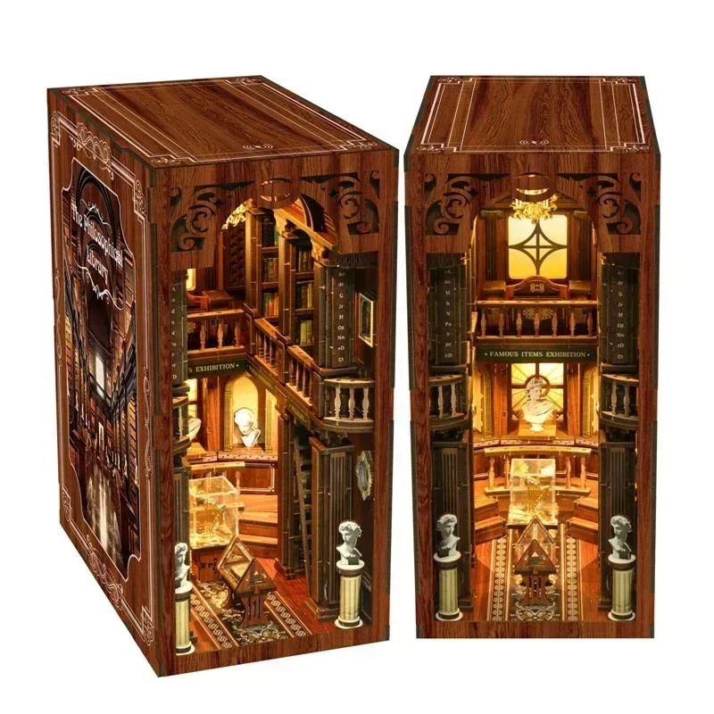 ชุดโมเดลจิ๋ว DIY ชั้นวางหนังสื - Diy Wooden Book Nook Kit Shelf Insert บทวิจารณ์และราคา