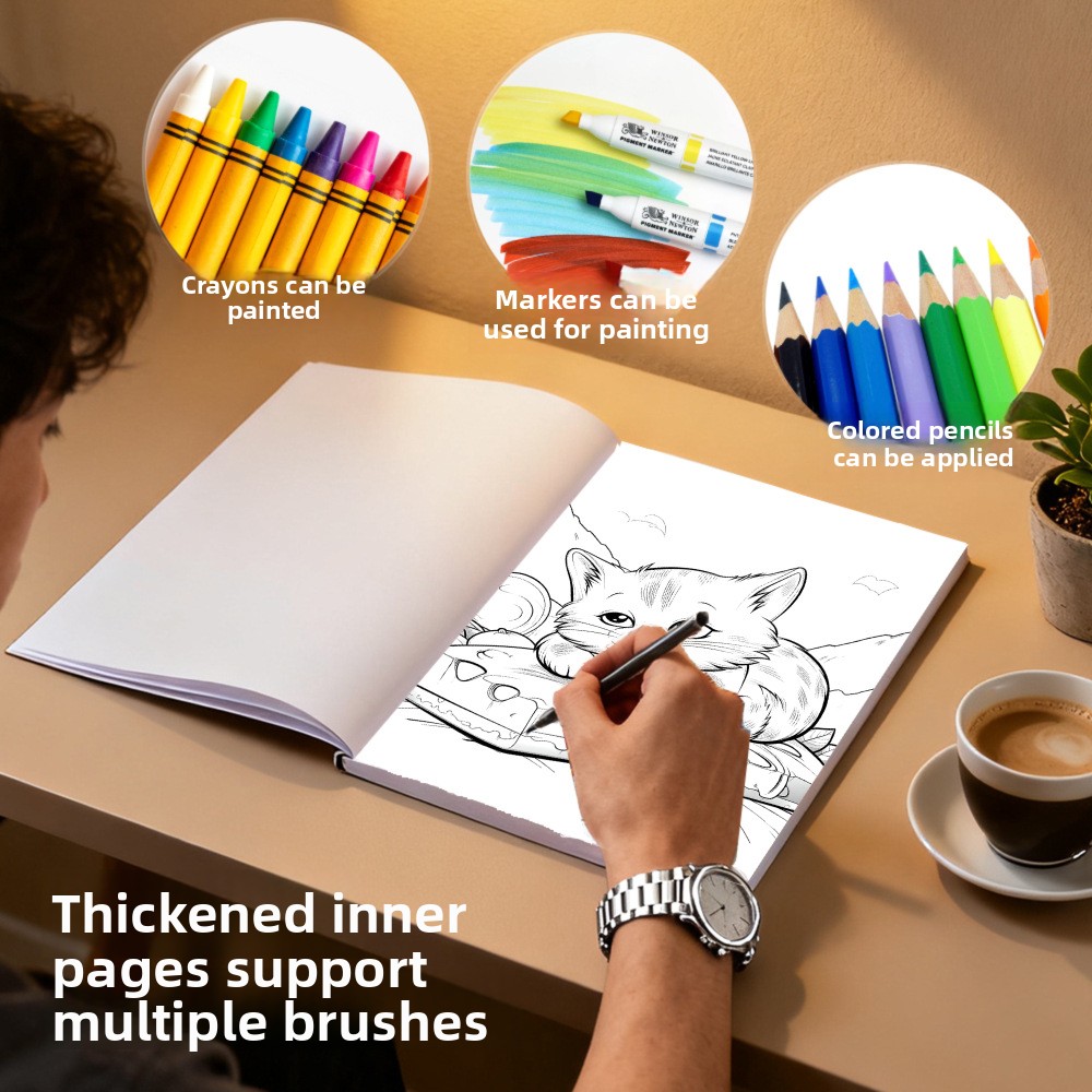 สมุดระบายสีแมวคลายเครียด ดีไซน - Adult Coloring Book Stress Relief บทวิจารณ์และราคา